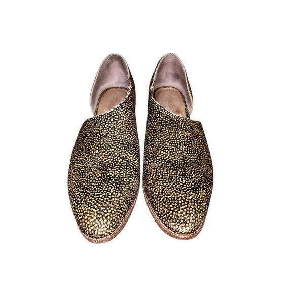 Madewell The Lucie Shoes Spotted Calf Hair Womens 7 Leather D'Orsay Asymmetrical - Picture 6 of 15